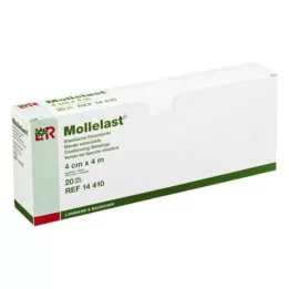 MOLLELAST Obväzy 4 cmx4 m balené jednotlivo, 20 ks