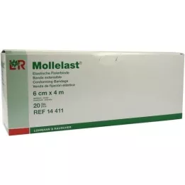 MOLLELAST Obväzy 6 cmx4 m balené jednotlivo, 20 ks