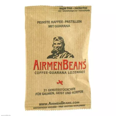 AIRMENBEANS najjemnejšie kávové pastilky s guaranou, 21 ks AIRMENBEANS najjemnejšie kávové pastilky s guaranou, 21 ks
