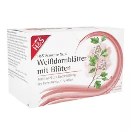 H&S Hlohové listy s kvetmi filtračné vrecko, 20X1,6 g