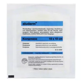 ALUDERM Kompresory 10x10 cm, 1 ks