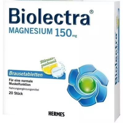 BIOLECTRA Magnézium 150 mg citrón šumivé tablety, 20 ks