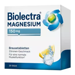 BIOLECTRA Magnézium 150 mg citrón šumivé tablety, 20 ks