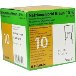 NATRIUMCHLORID 10% hnedá MPC infúzny roztok, 20X10 ml