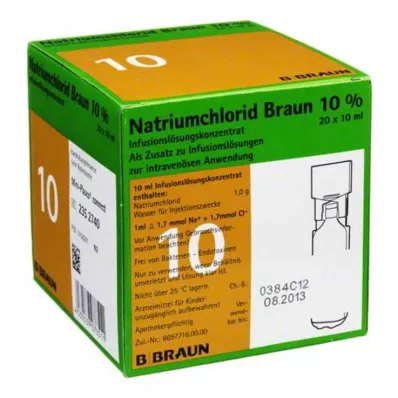 Chlorid sodný 10% Braun Mpc infúzny roztok koncentrát, 20x10 ml Chlorid sodný 10% Braun Mpc infúzny roztok koncentrát, 20x10 ml