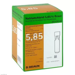 NATRIUMCHLORID 5,85 % hnedá MPC Infúzny roztok, 20X20 ml