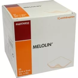 MELOLIN Obväzy na rany 5x5 cm sterilné, 25 ks