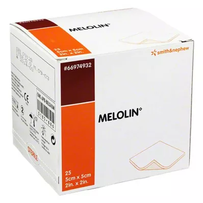 Melolínové obväzy na rany 5x5cm s, 25 ks Melolínové obväzy na rany 5x5cm s, 25 ks