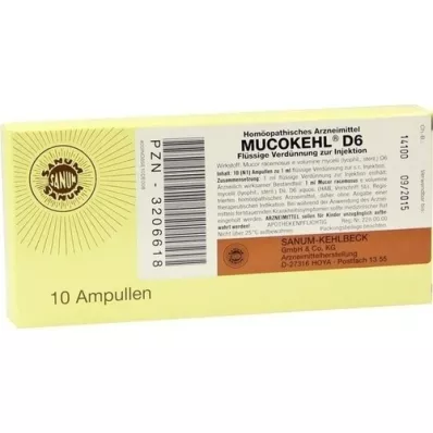 MUCOKEHL Ampulky D 6, 10X1 ml