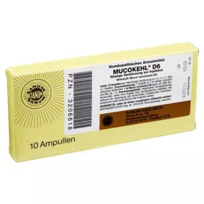 MUCOKEHL Ampulky D 6, 10X1 ml