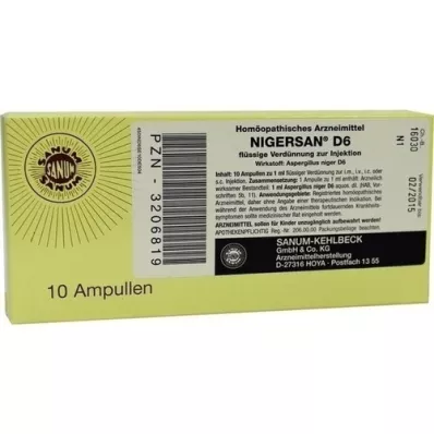 NIGERSAN D 6 ampuliek, 10X1 ml