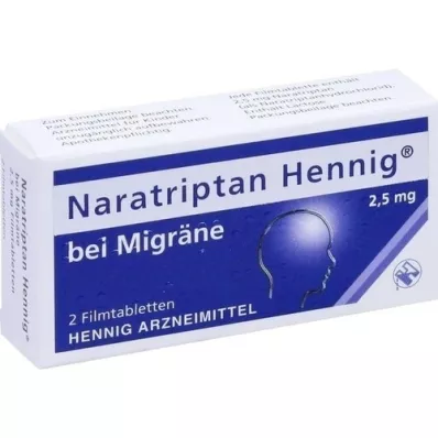 NARATRIPTAN Hennig na migrénu 2,5 mg filmom obalené tablety, 2 ks