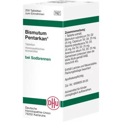 BISMUTUM PENTARKAN Tablety, 200 ks