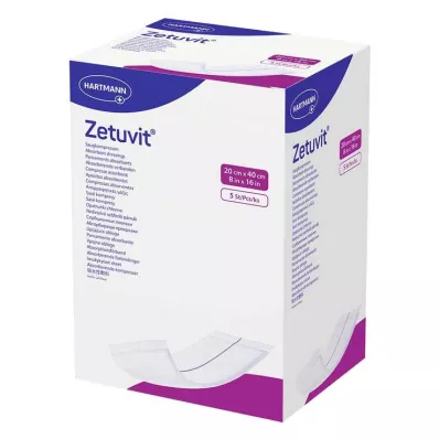 ZETUVIT Odsávacie kompresy sterilné 20x40 cm, 5 ks ZETUVIT Odsávacie kompresy sterilné 20x40 cm, 5 ks