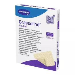 GRASSOLIND Masťové obklady 5x5 cm sterilné, 10 ks