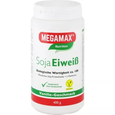 MEGAMAX Sójový proteínový vanilkový prášok, 400 g