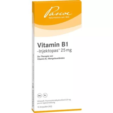 VITAMIN B1 INJEKTOPAS 25 mg injekčný roztok, 10X1 ml