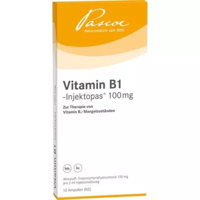 VITAMIN B1 INJEKTOPAS 100 mg injekčný roztok, 10X2 ml