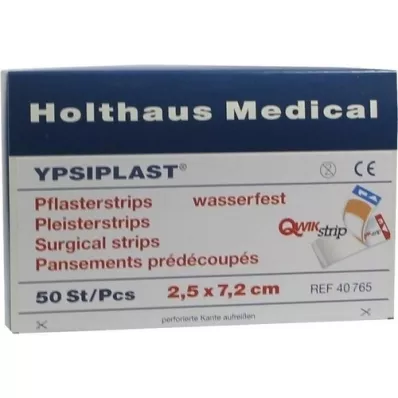 PFLASTERSTRIPS Ypsiplast vodotesný 2,5x7,2 cm, 50 ks