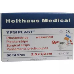 PFLASTERSTRIPS Ypsiplast vodotesný 2,5x7,2 cm, 50 ks