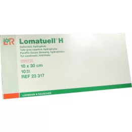LOMATUELL H Masťový tyl 10x30 cm sterilný, 10 ks