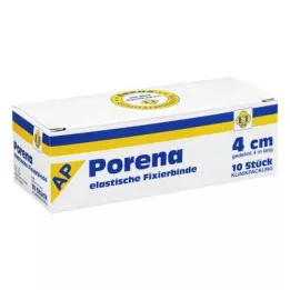PORENA Elastický gázový obväz 4 cm biely bez celofánu, 10 ks