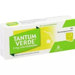 TANTUM VERDE 3 mg pastilky s citrónovou príchuťou, 20 ks