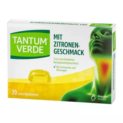TANTUM VERDE 3 mg pastilky s citrónovou príchuťou, 20 ks TANTUM VERDE 3 mg pastilky s citrónovou príchuťou, 20 ks