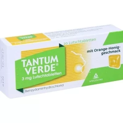 TANTUM VERDE 3 mg pastilky s príchuťou pomaranča a medu, 20 ks