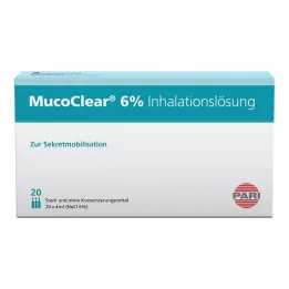 MUCOCLEAR 6% roztok NaCl na inhaláciu, 20X4 ml