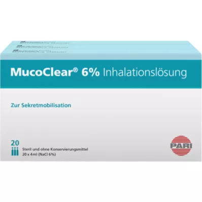 MUCOCLEAR 6% roztok NaCl na inhaláciu, 60X4 ml