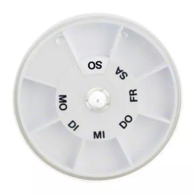 TABLETTENSPENDER Icron 7-komorové priehľadné okrúhle veko, 1 ks TABLETTENSPENDER Icron 7-komorové priehľadné okrúhle veko, 1 ks