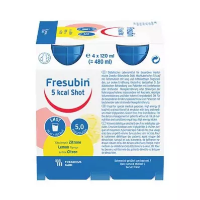 FRESUBIN 5 kcal SHOT Roztok citrónu, 4X120 ml