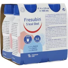 FRESUBIN 5 kcal SHOT Neutrálny roztok, 4X120 ml