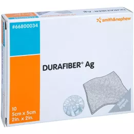 DURAFIBER Ag obväz 5x5 cm, 10 ks