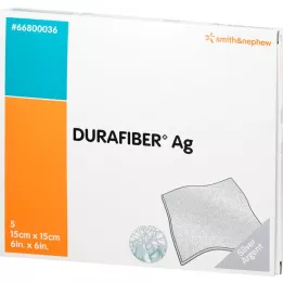 DURAFIBER Ag obväz 15x15 cm, 5 ks