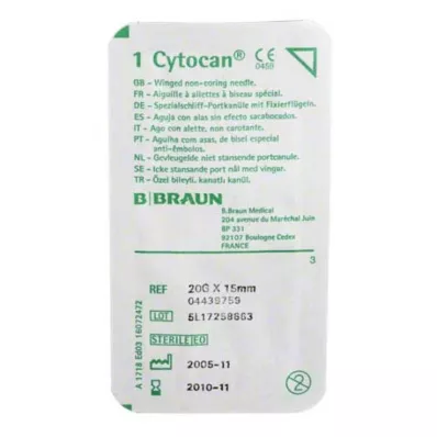 CYTOCAN Portová kanyla 20 G 15 mm, 1 ks CYTOCAN Portová kanyla 20 G 15 mm, 1 ks