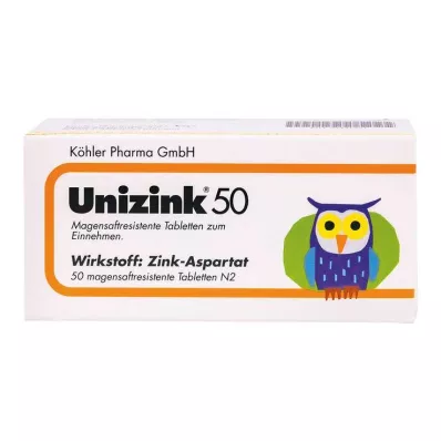 UNIZINK 50 entericky obalených tabliet, 50 ks