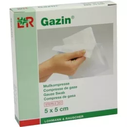 GAZIN Gáza 5x5 cm sterilná 8-násobná, 5x2 ks