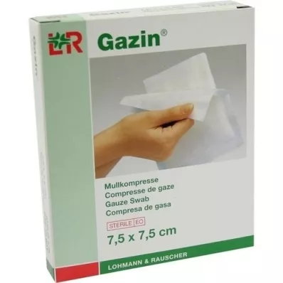 GAZIN Gáza komp. 7,5x7,5 cm sterilná 8-násobná, 5X2 ks