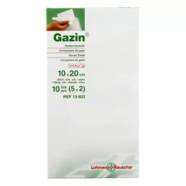 GAZIN Gáza 10x20 cm sterilná 8-násobná, 5x2 ks