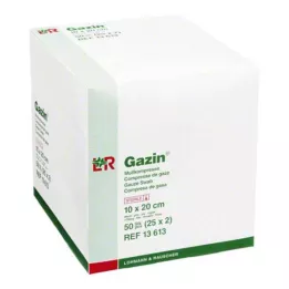 GAZIN Gáza 10x20 cm sterilná 8-násobná, 25X2 ks
