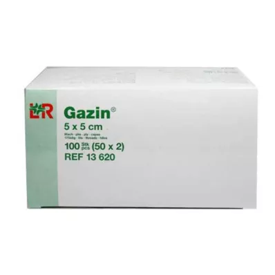 GAZIN Gáza 5x5 cm sterilná 8-násobná, 50X2 ks