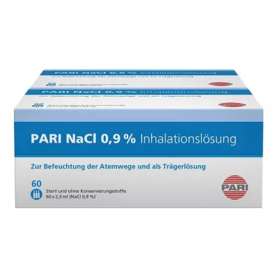 PARI Ampulky s inhalačným roztokom NaCl, 120X2,5 ml