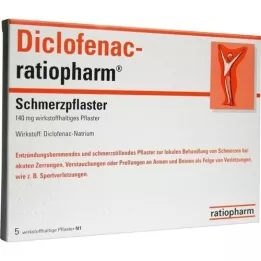 DICLOFENAC-ratiopharm náplasti proti bolesti, 5 ks