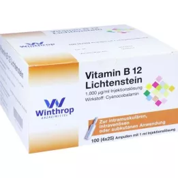 VITAMIN B12 1 000 μg ampulky Lichtenstein, 100X1 ml