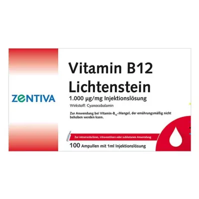 VITAMIN B12 1 000 μg ampulky Lichtenstein, 100X1 ml VITAMIN B12 1 000 μg ampulky Lichtenstein, 100X1 ml