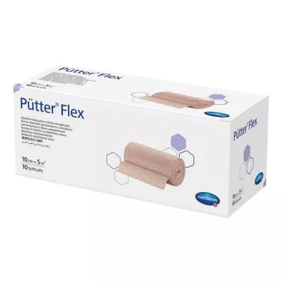 PÜTTER Flex obväz 10 cmx5 m, 10 ks