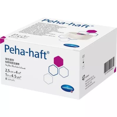 PEHA-HAFT Fixačný obväz bez latexu 2,5 cmx4 m, 8 ks