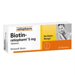 BIOTIN-RATIOPHARM 5 mg tablety, 30 ks